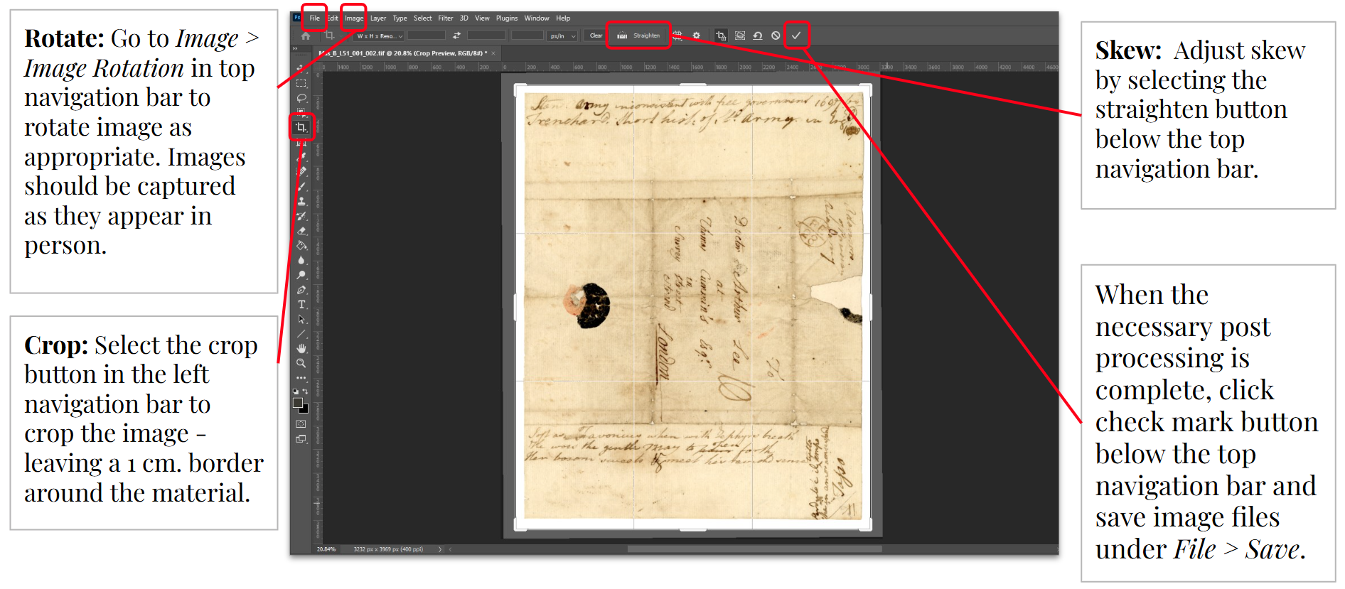 post processing using photoshop
